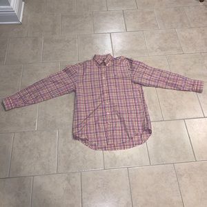 Vineyard Vines Mens Button Up Pink Blue Size Small S Plaid Tucker Whale Cotton